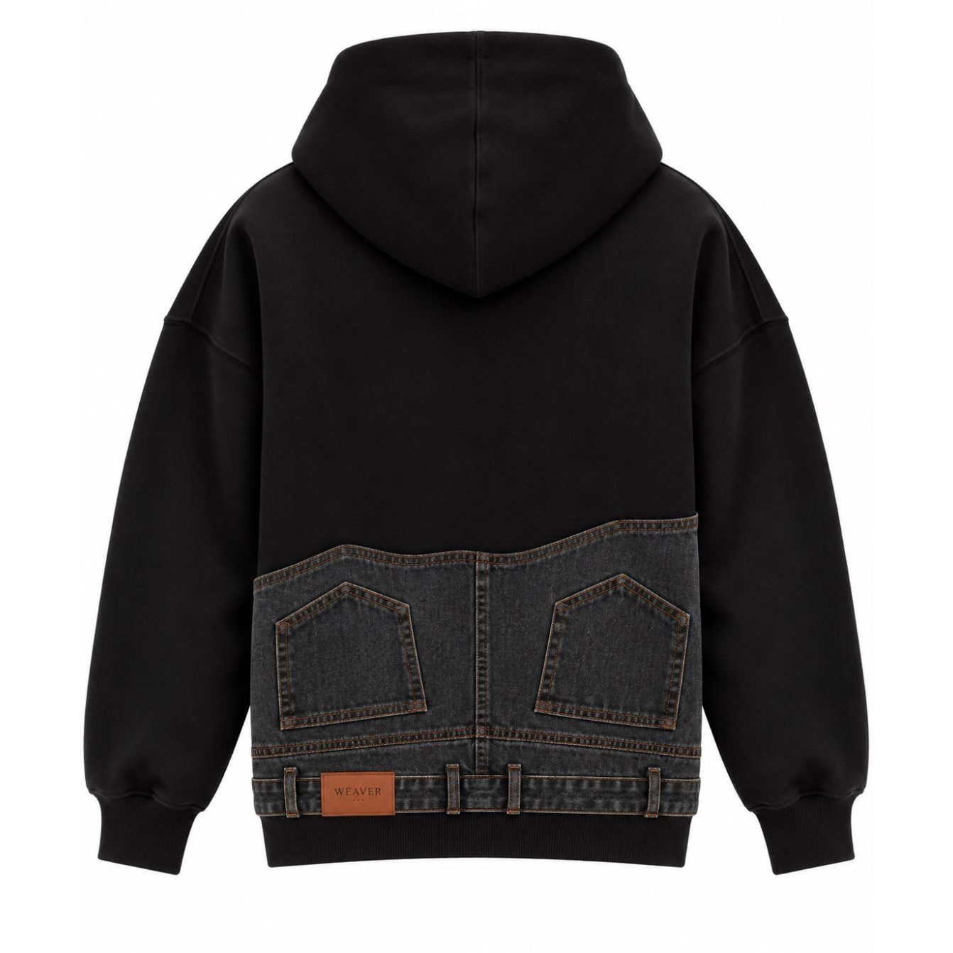 Kids Jeans Hoodie - Black