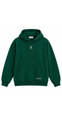Hoodie Oversize Zigzag - Green