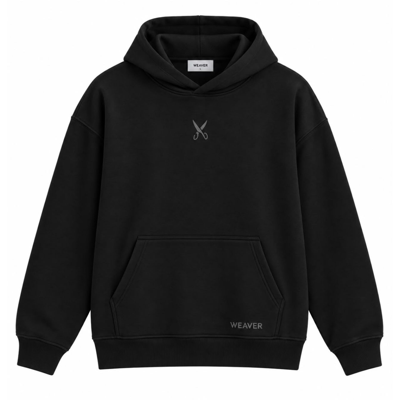 Hoodie Oversize Zigzag - Black
