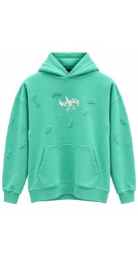 Slotted hoodie - Light green 09