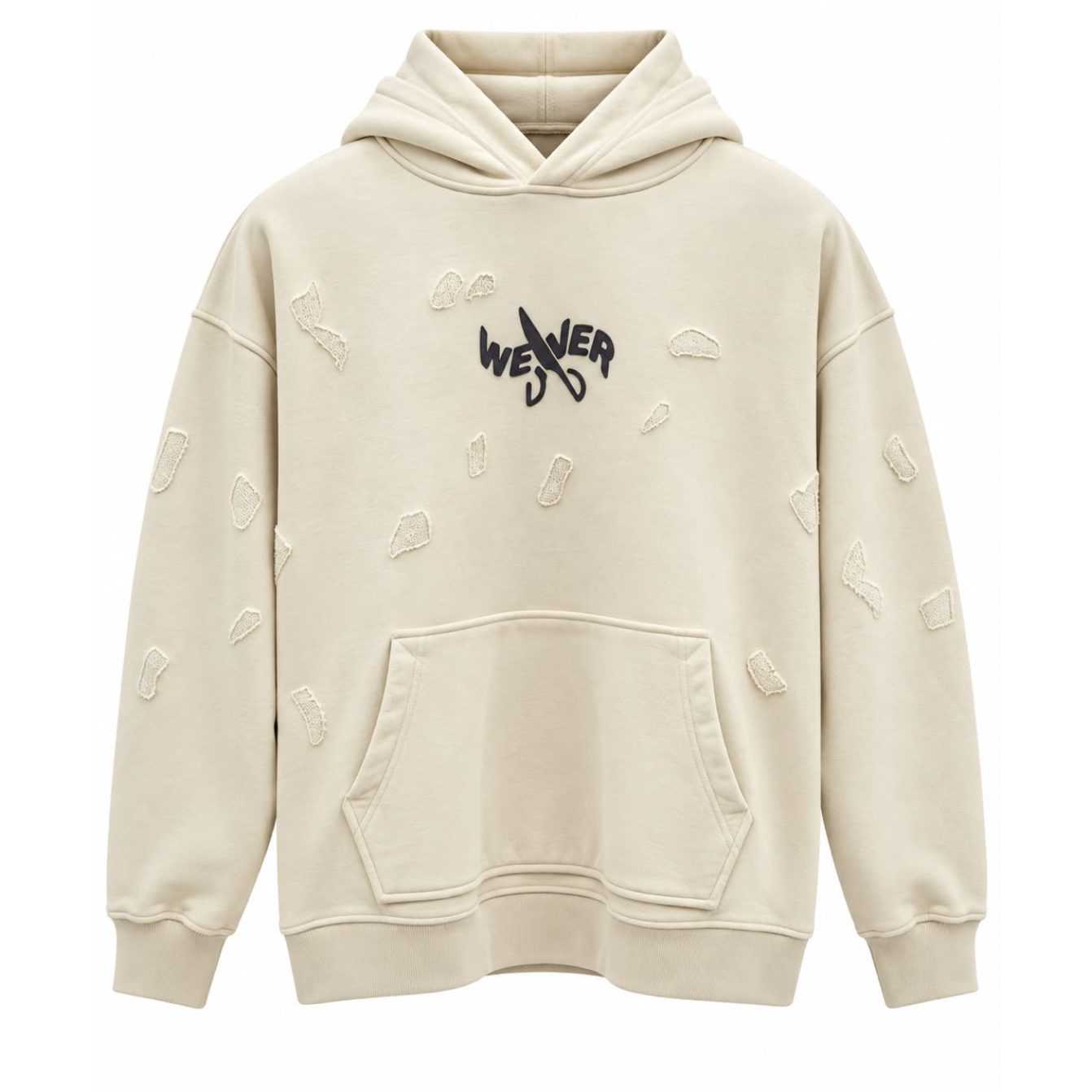 Slotted hoodie - Creamy 06 Slotted hoodie - Creamy 06