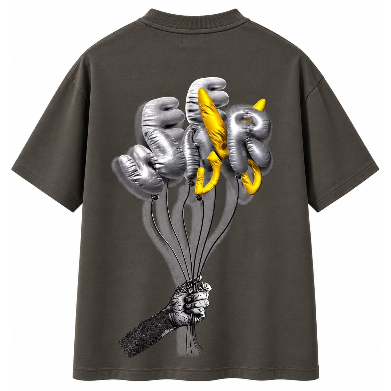 Balloon T-shirt Oversize - Gray