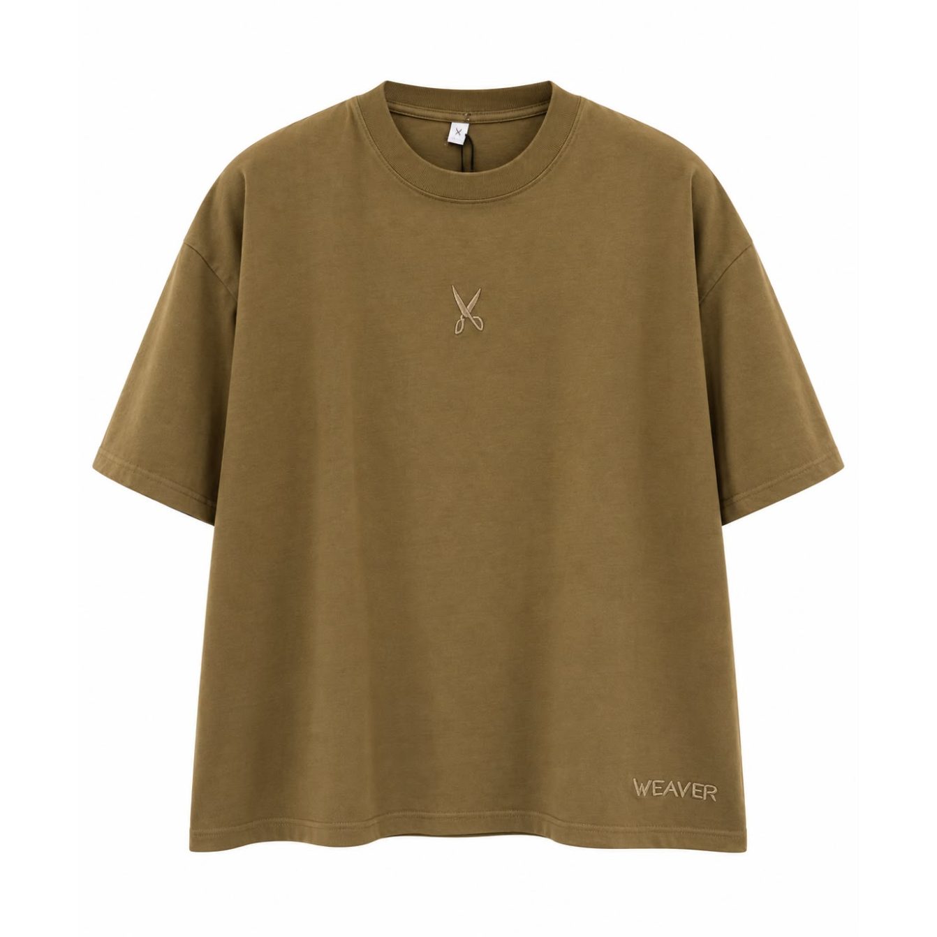 Plain Washed Oversize T-shirt - Light Brown