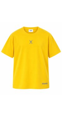 Plain T-shirt with zigzag logo - Yellow