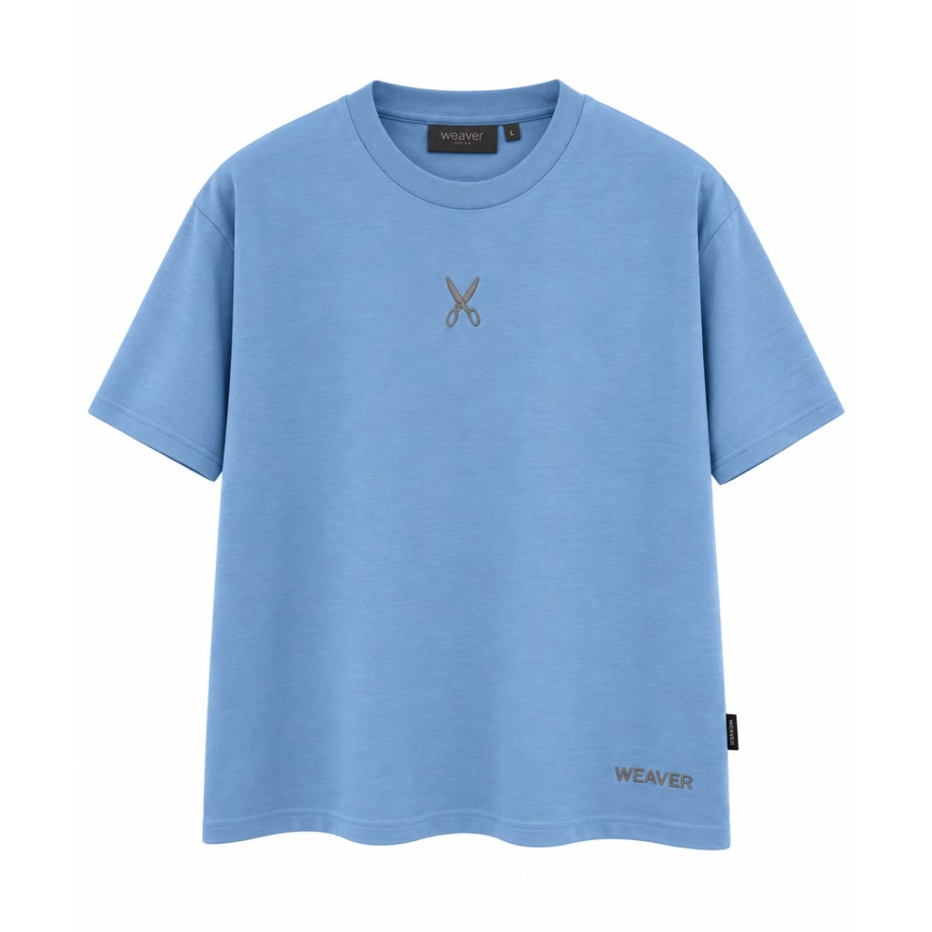 Plain T-shirt with zigzag logo - Baby Blue