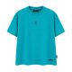 Plain T-shirt with zigzag logo - Turquoise