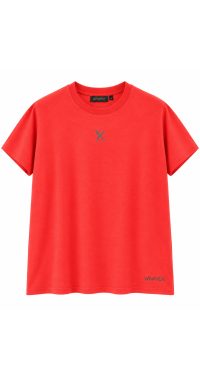 Plain T-shirt with zigzag logo - Coral