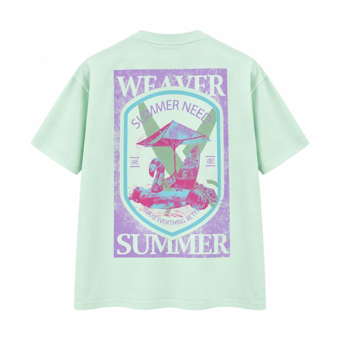 Need summer oversized T-shirt - Light Green