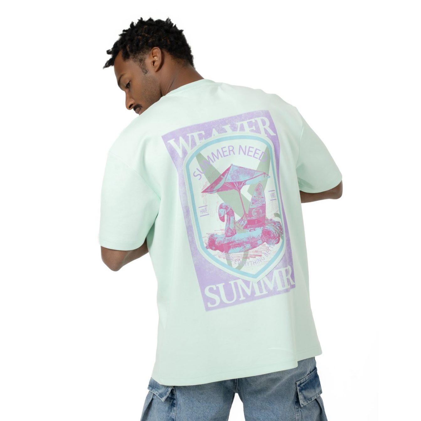 Need summer oversized T-shirt - Light Green