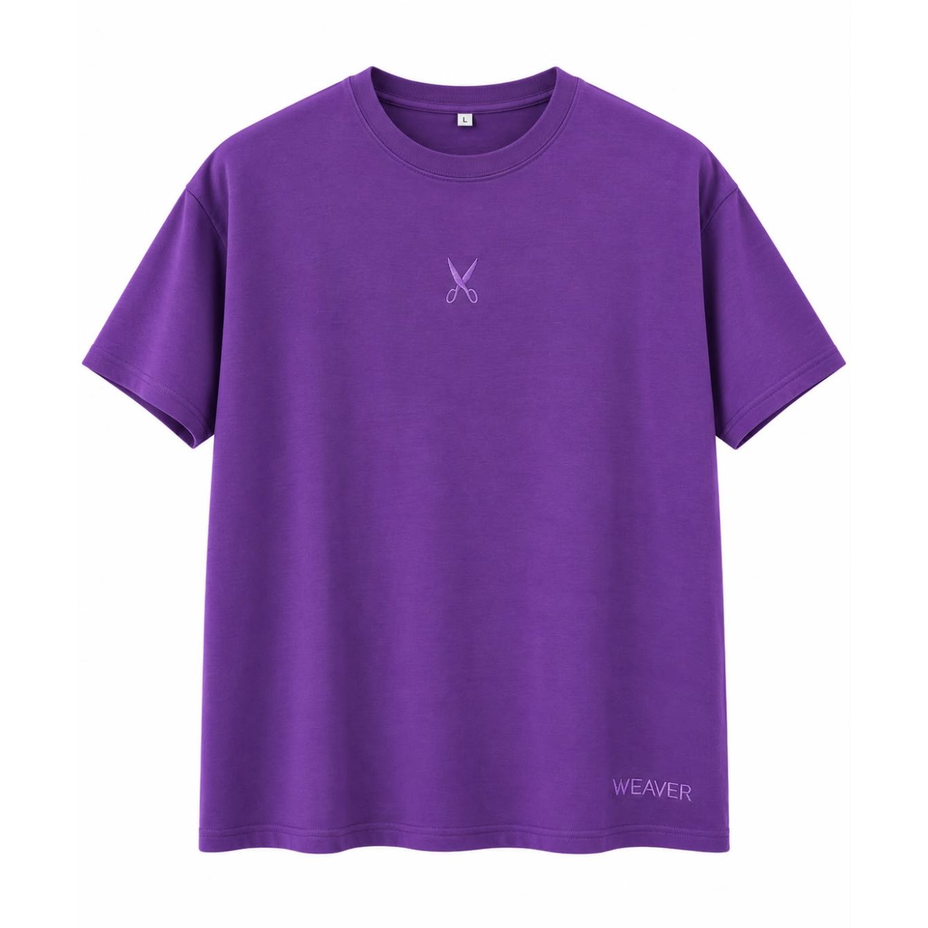 Plain Washed Oversize T-shirt - Purple