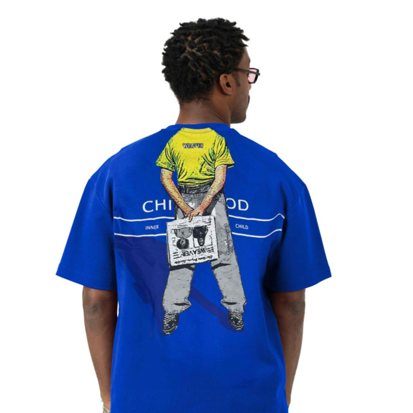 Characters T-shirt Oversize - Blue