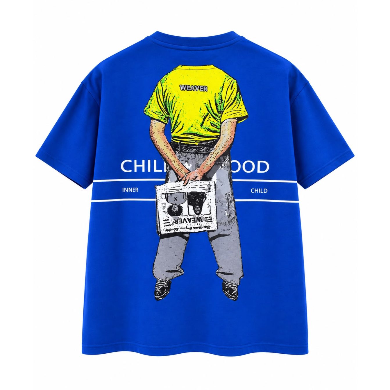 Characters T-shirt Oversize - Blue