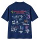 8013_ Stamps T-shirt Oversize - Blue