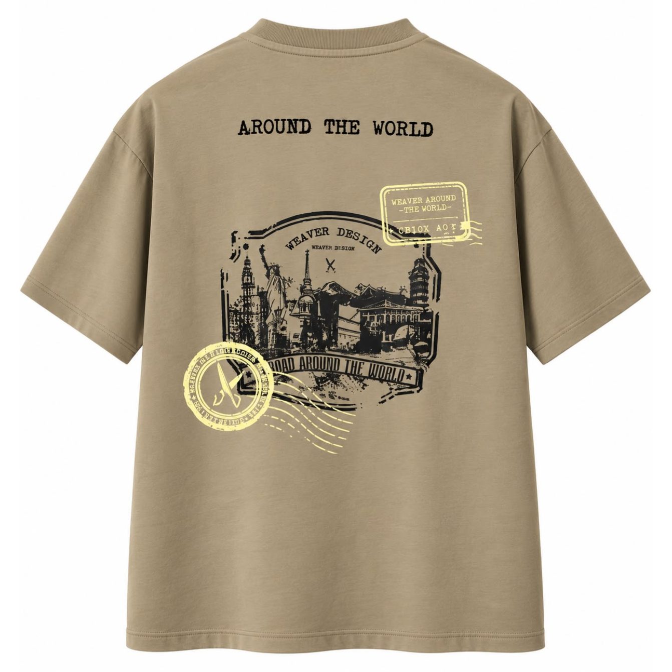 Stamps T-shirt Oversize - Gray