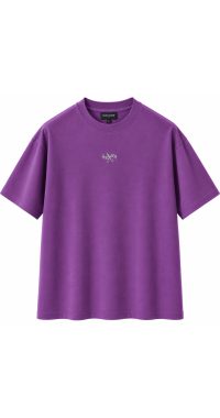 New washed T-shirt-purple