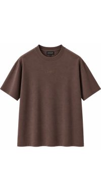 New washed T-shirt-Brawn