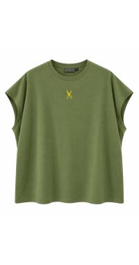 Short Sleeve Over Sized T-shirt - Green Short Sleeve Over Sized T-shirt - Green