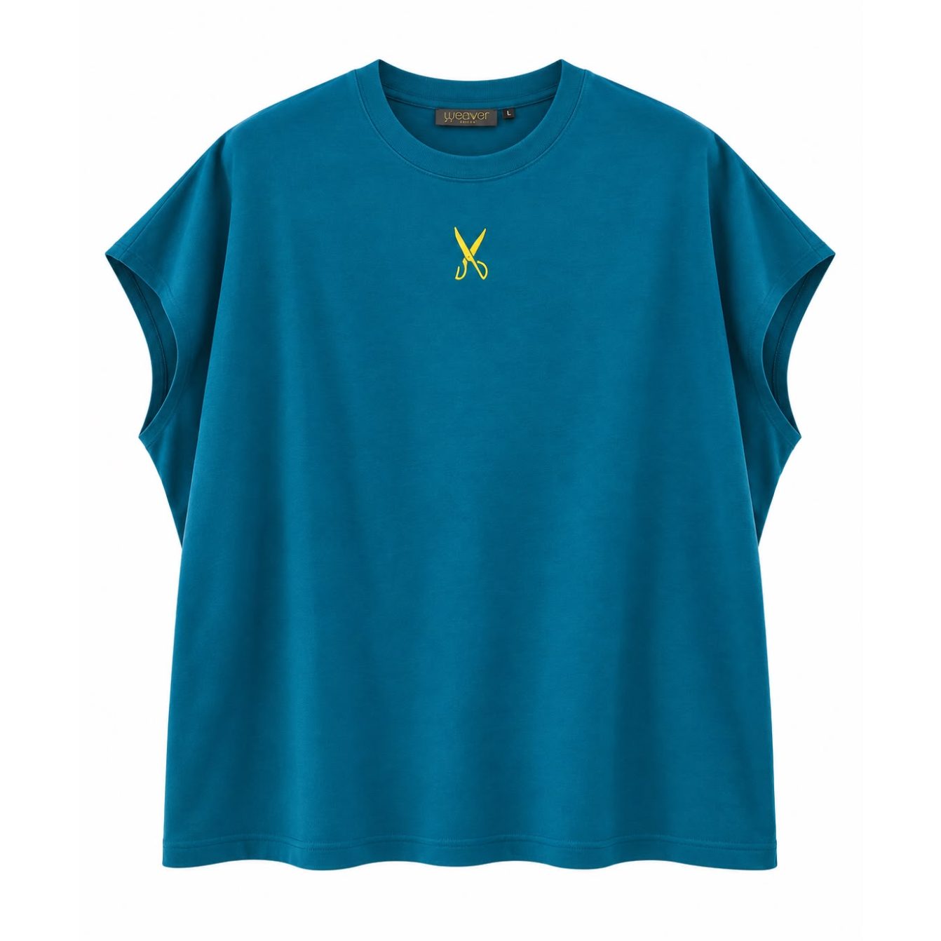 Short Sleeve Over Sized T-shirt - Petrol blue