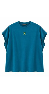 Short Sleeve Over Sized T-shirt - Petrol blue Short Sleeve Over Sized T-shirt - Petrol blue