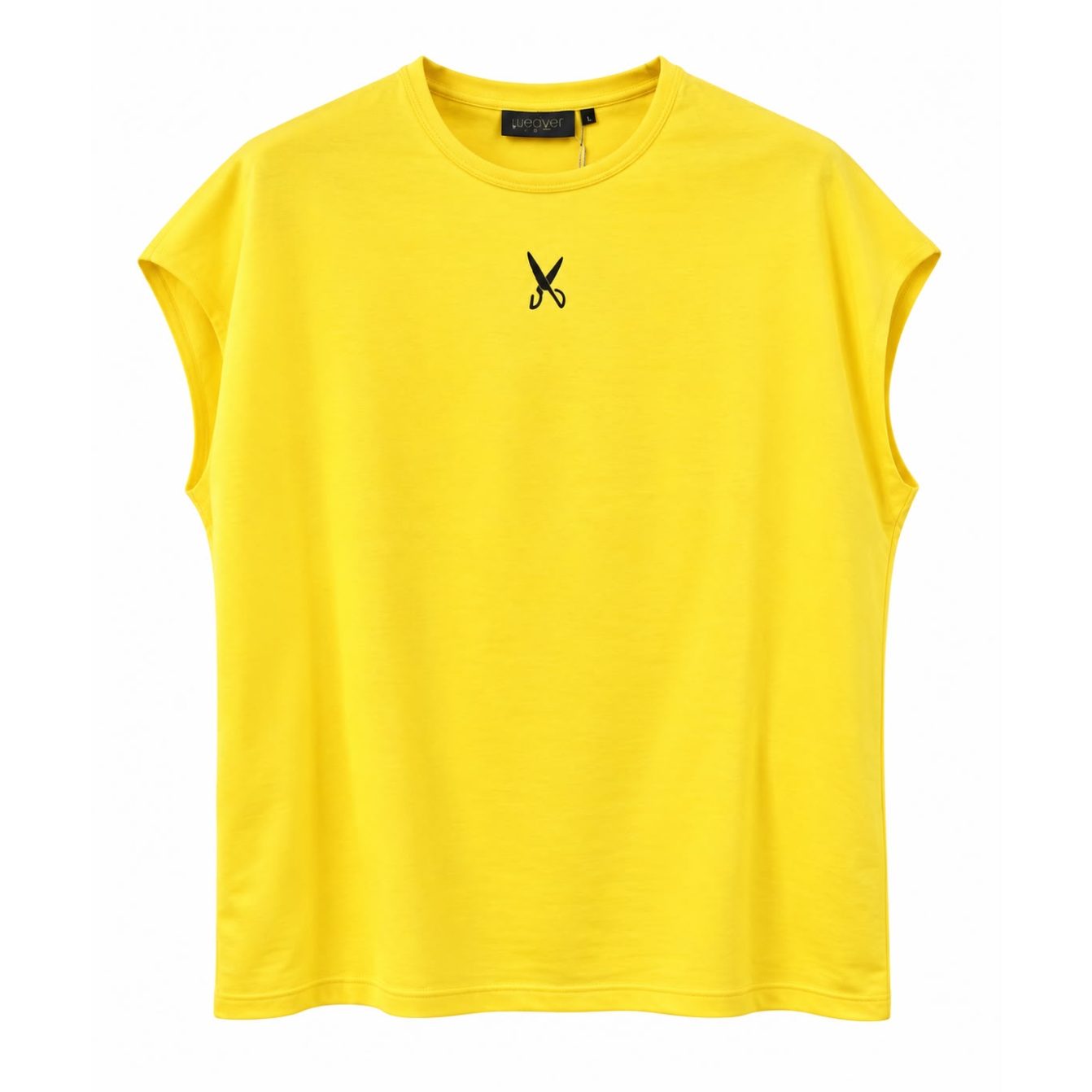 Short Sleeve Over Sized T-shirt - Yellow / Black