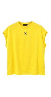 Short Sleeve Over Sized T-shirt - Yellow / Black Short Sleeve Over Sized T-shirt - Yellow / Black