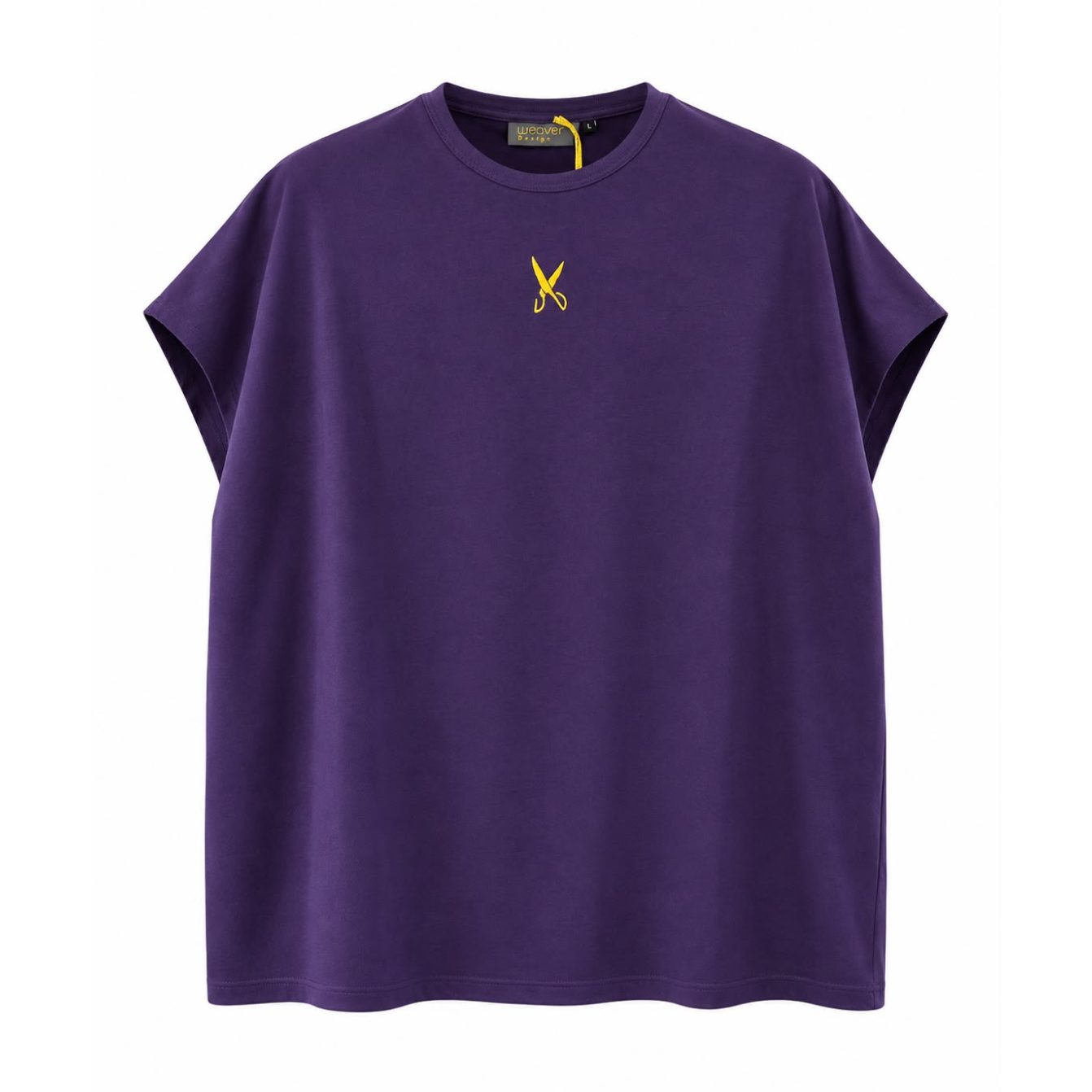 Short Sleeve Over Sized T-shirt - Purple