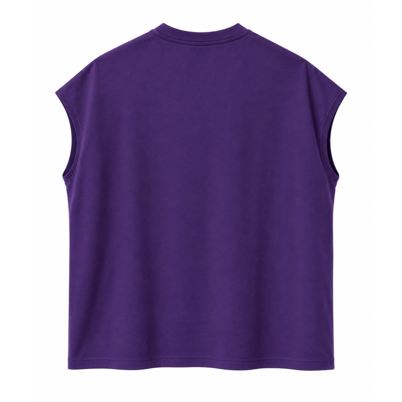 Short Sleeve Over Sized T-shirt - Purple