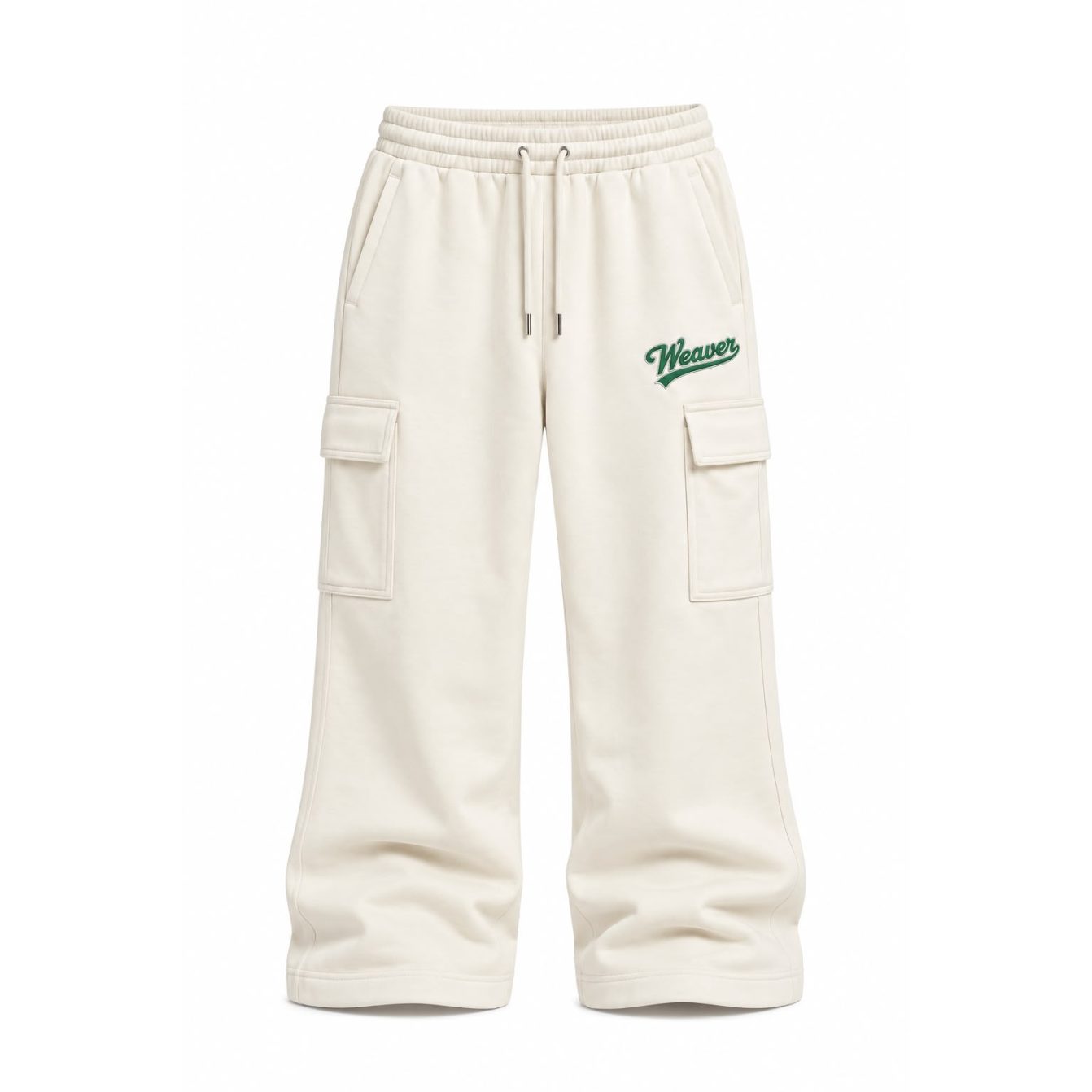 Trousers - Beige / Green