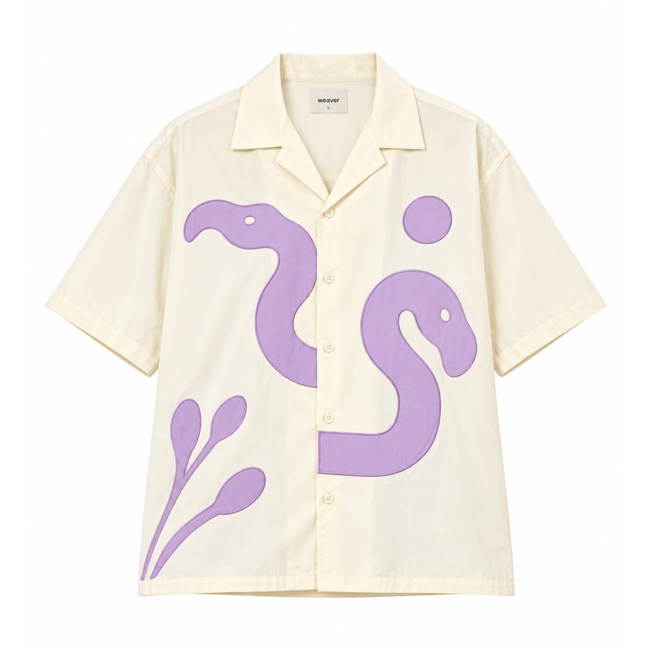 Unisex shirt-Light yellow-purple - Boxy