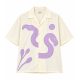 Unisex shirt-Light yellow-purple - Boxy