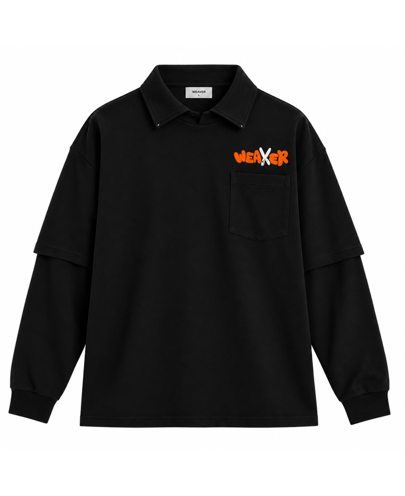 weaver sweatshirt oversize - Black