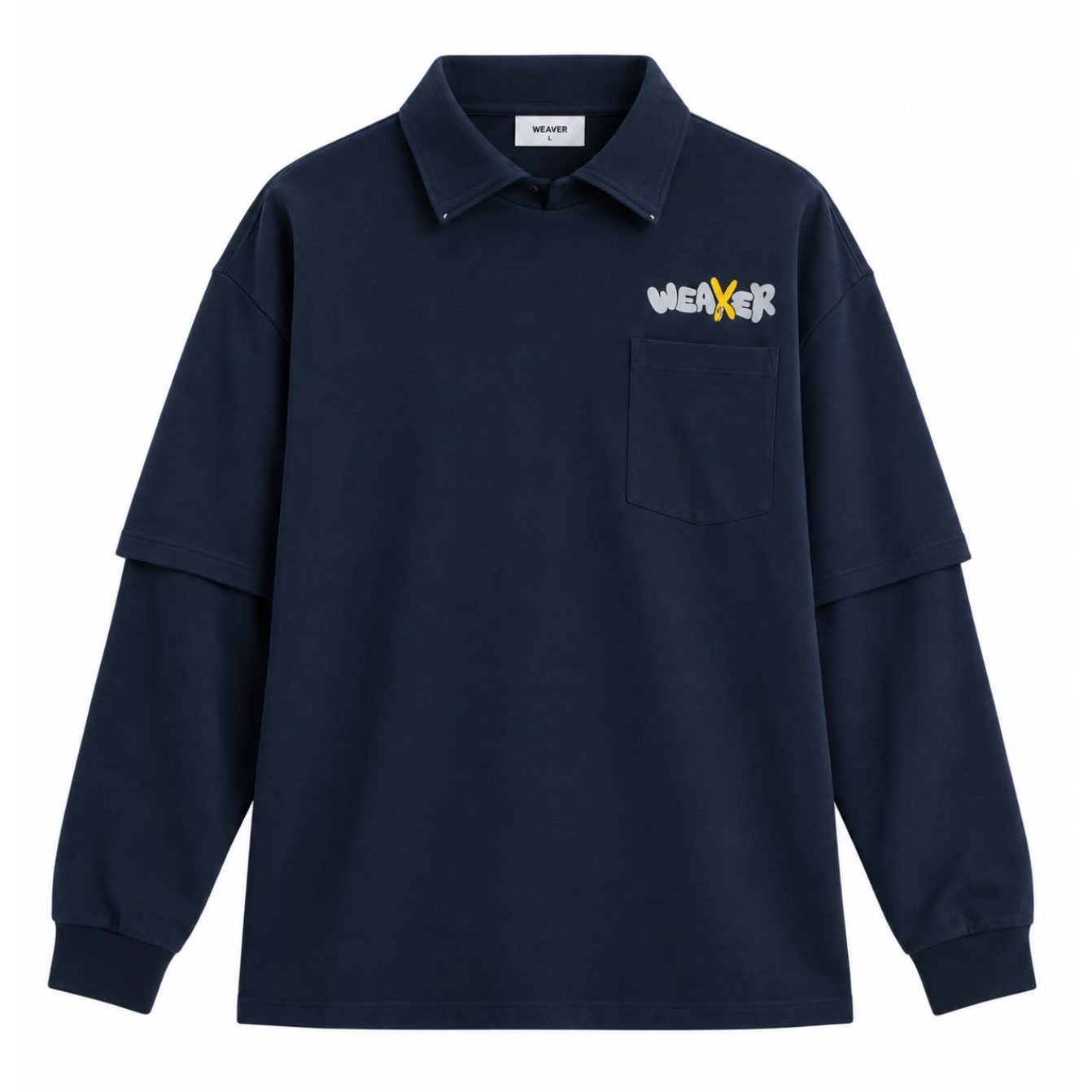 weaver sweatshirt oversize - navy blue