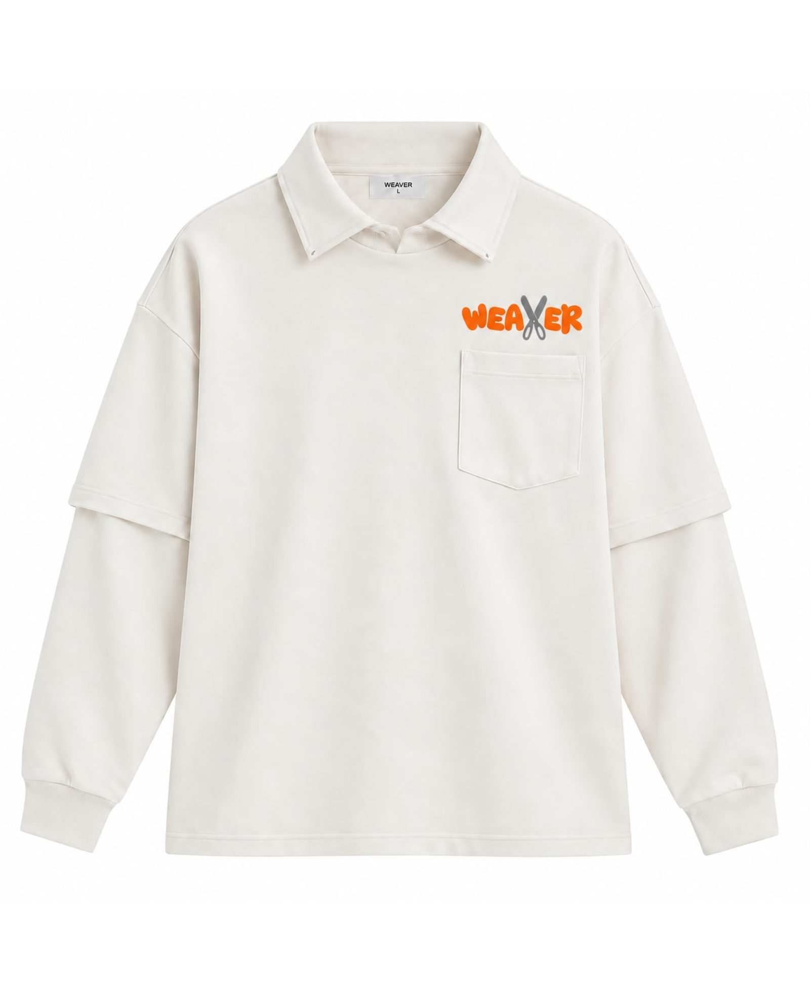 weaver sweatshirt oversize - white
