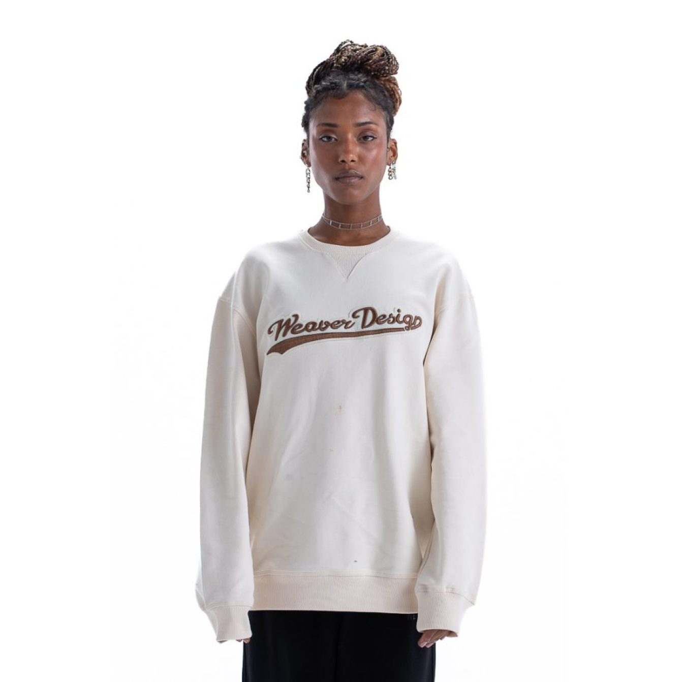 Sweatshirt oversize - Beige / Brown
