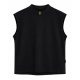 Plain Short Sleeve with Turtleneck - Black