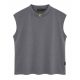 Plain Short Sleeve with Turtleneck - Grey