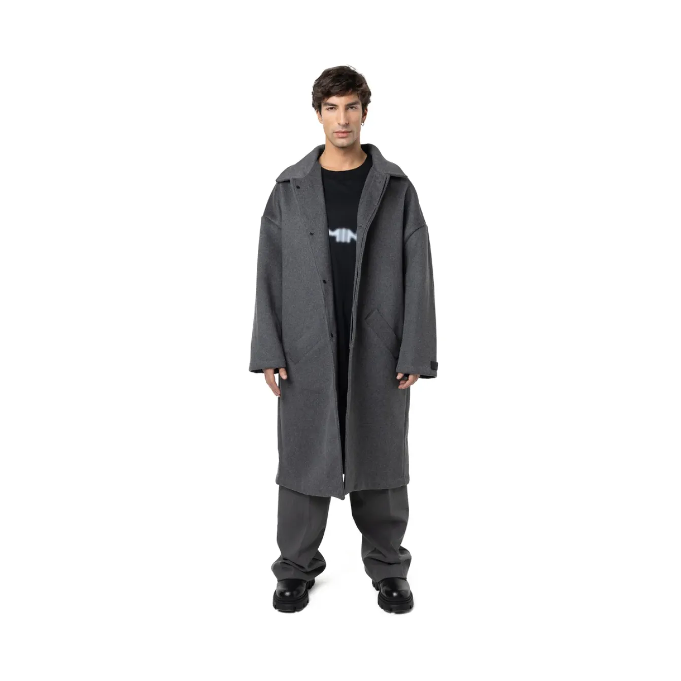 Freeminds - Gray wool trench coat Freeminds - Gray wool trench coat