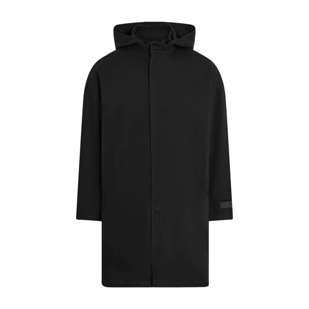 Freeminds - Distressed cotton black parka