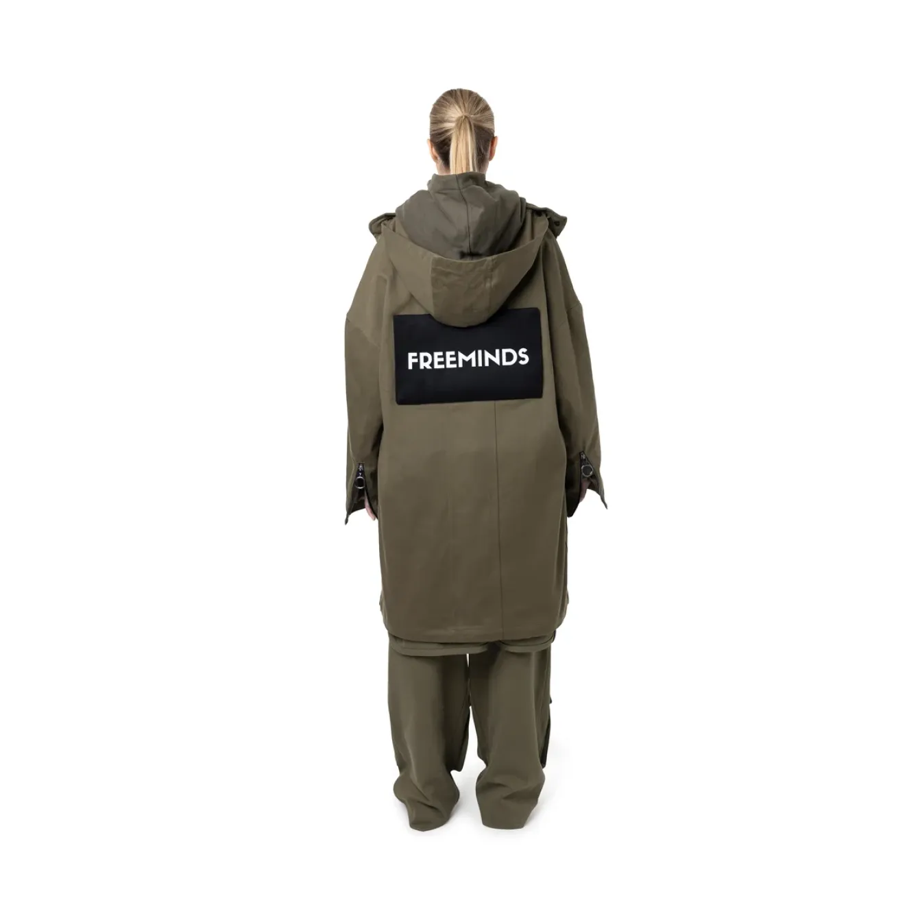 Freeminds - Distressed cotton green navy parka Freeminds - Distressed cotton green navy parka