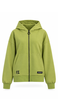 Freeminds - CYBER LIME FLEECE ZIP-UP HOODIE
