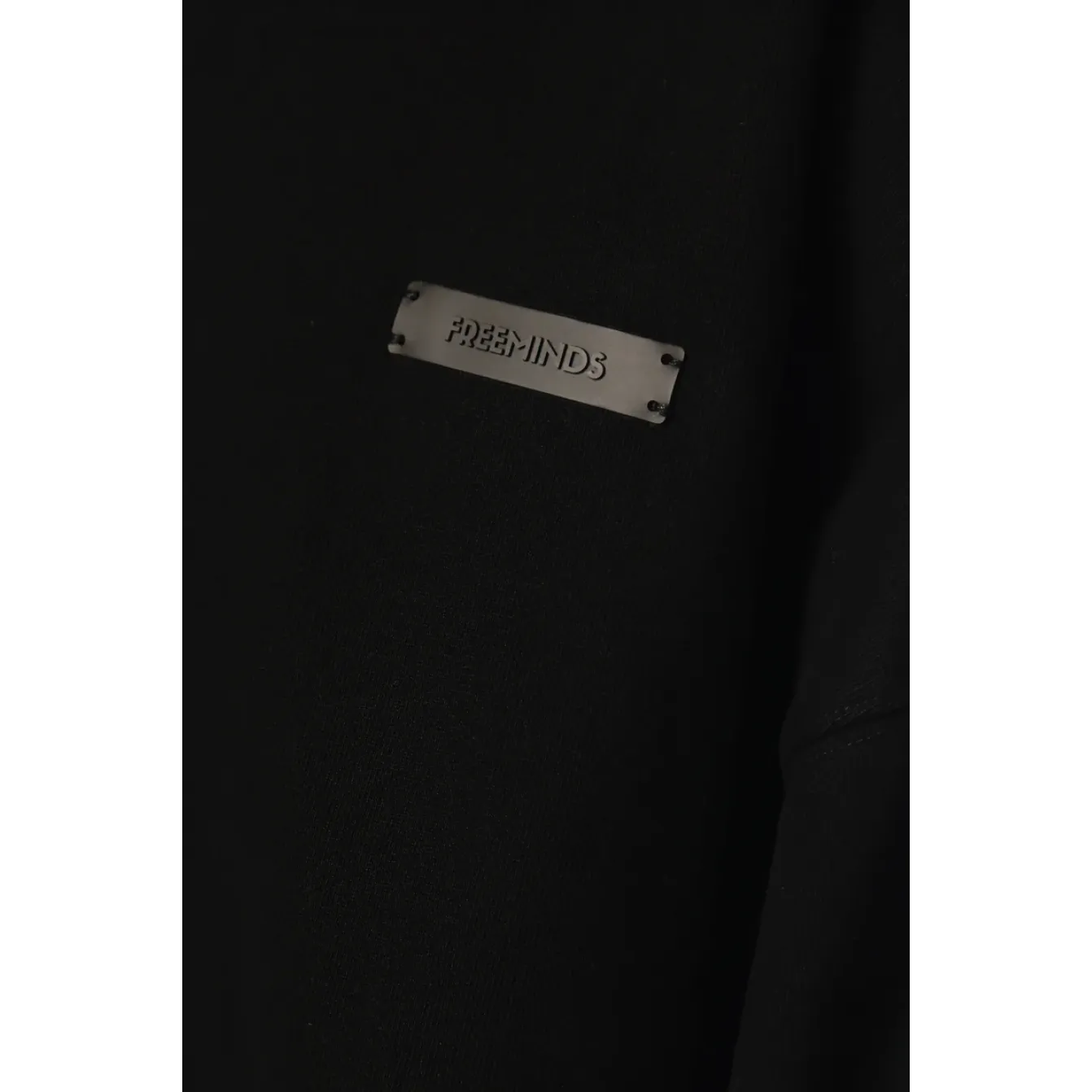 Freeminds Zip Up Washed Black Sweatshirt