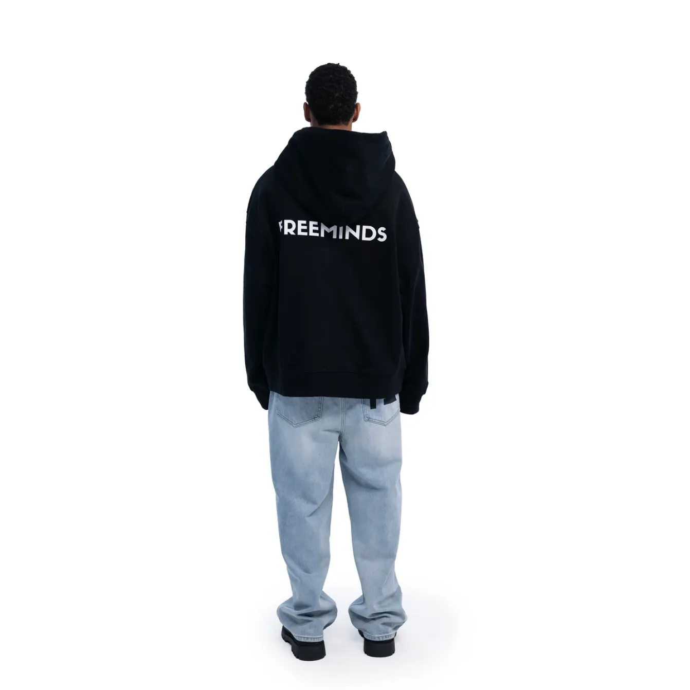 Freeminds - BLACK FLEECE ZIP-UP HOODIE Freeminds - BLACK FLEECE ZIP-UP HOODIE