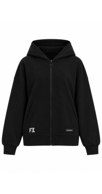 Freeminds - BLACK FLEECE ZIP-UP HOODIE