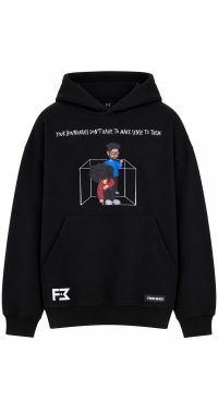Freeminds - BLACK BOUNDARIES OVERSIZED HOODIE