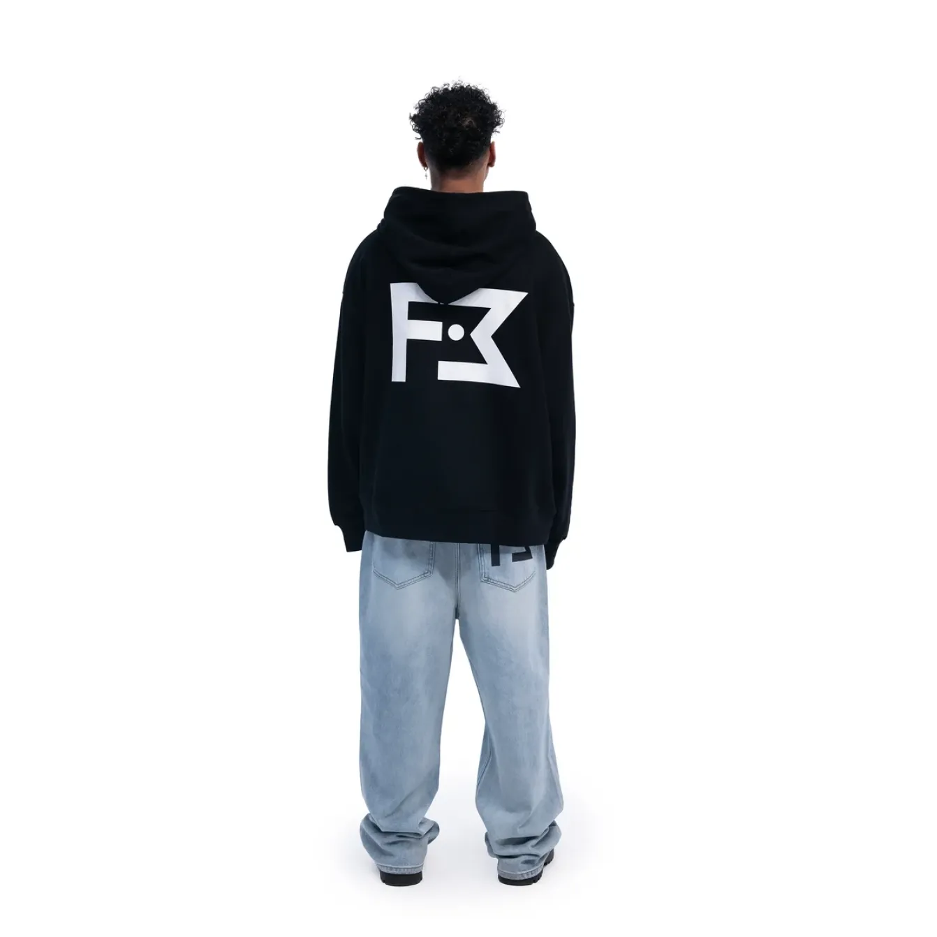Freeminds - BLACK BOUNDARIES OVERSIZED HOODIE Freeminds - BLACK BOUNDARIES OVERSIZED HOODIE