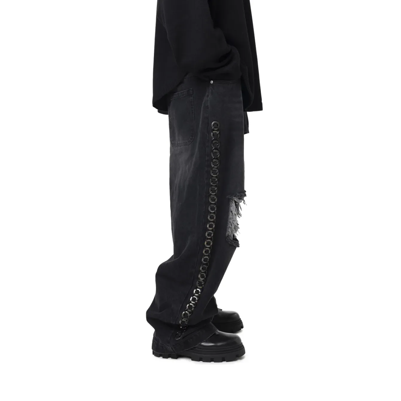 Freeminds Wide leg black denim Jeans Freeminds Wide leg black denim Jeans