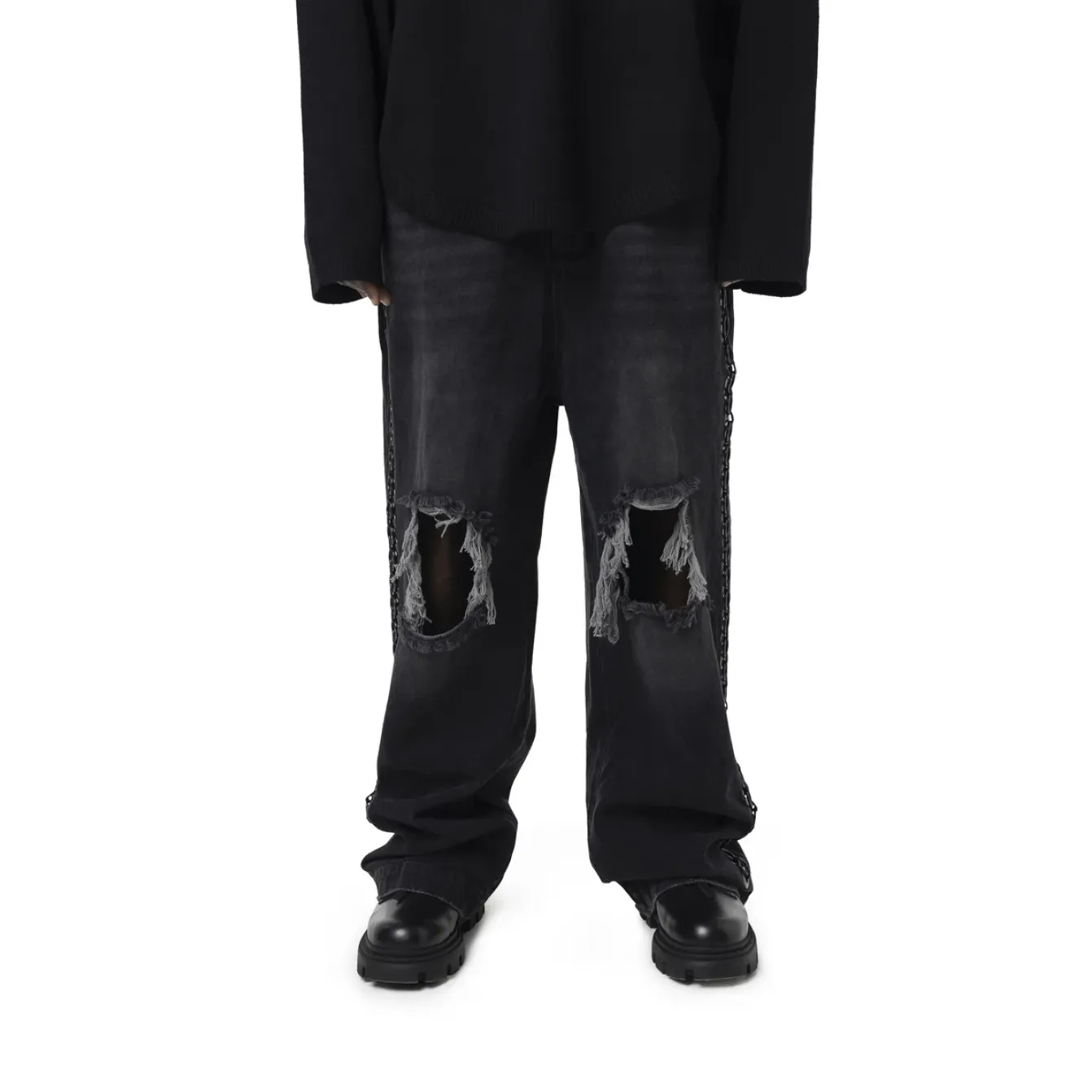 Freeminds Wide leg black denim Jeans Freeminds Wide leg black denim Jeans