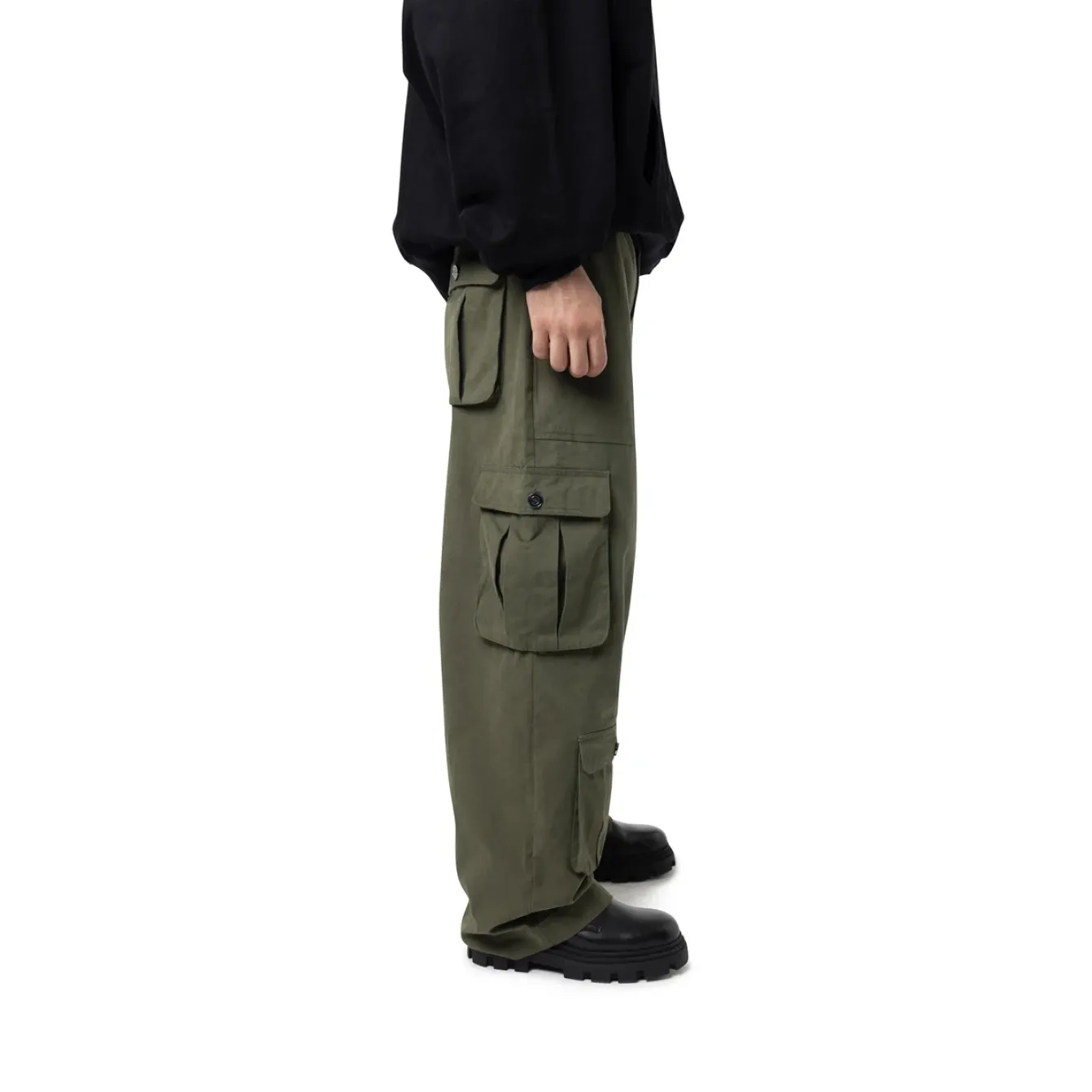 Freeminds - cargo green navy pants