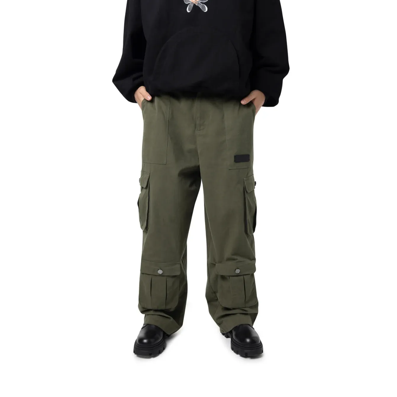 Freeminds - cargo green navy pants
