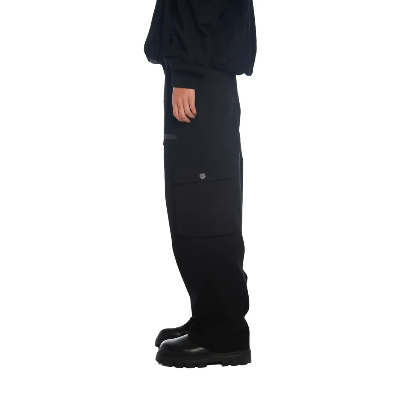 FREEMINDS - WASHED BLACK CARGO PANTS FREEMINDS - WASHED BLACK CARGO PANTS